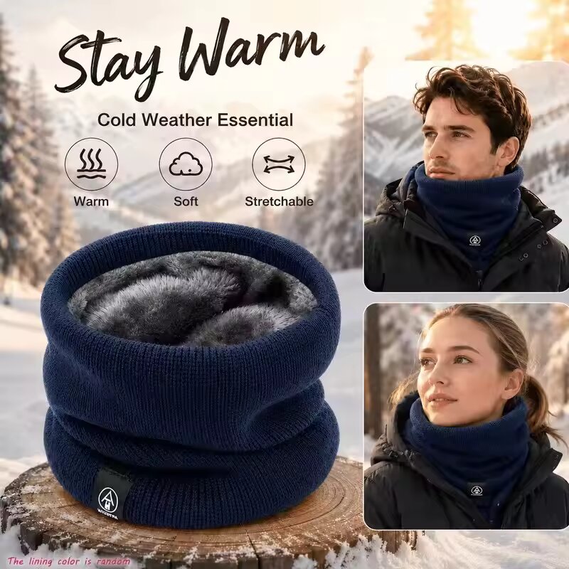 Winter Warm Knitted Neck Scarf - огляд і ціна Wool Scarf Men