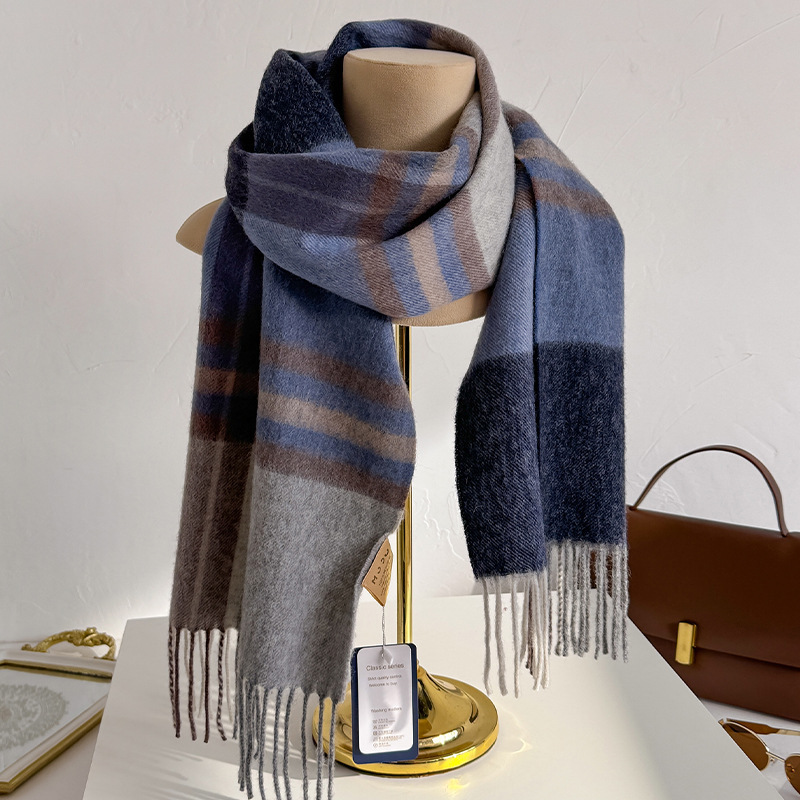 100% Wool Checked Scarf Women  - огляд і ціна Wool Scarf Men