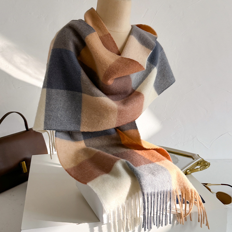 100% Wool Checked Scarf Women  - огляд і ціна Wool Scarf Men