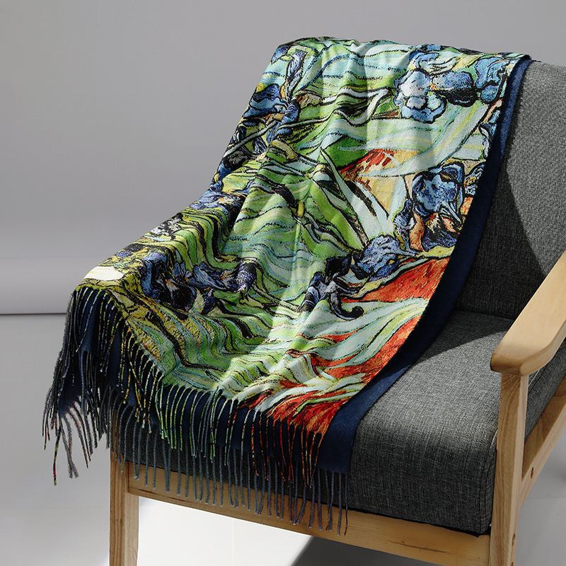 Luxury Brand Oil Painting Cash - огляд і ціна Wool Scarf Men