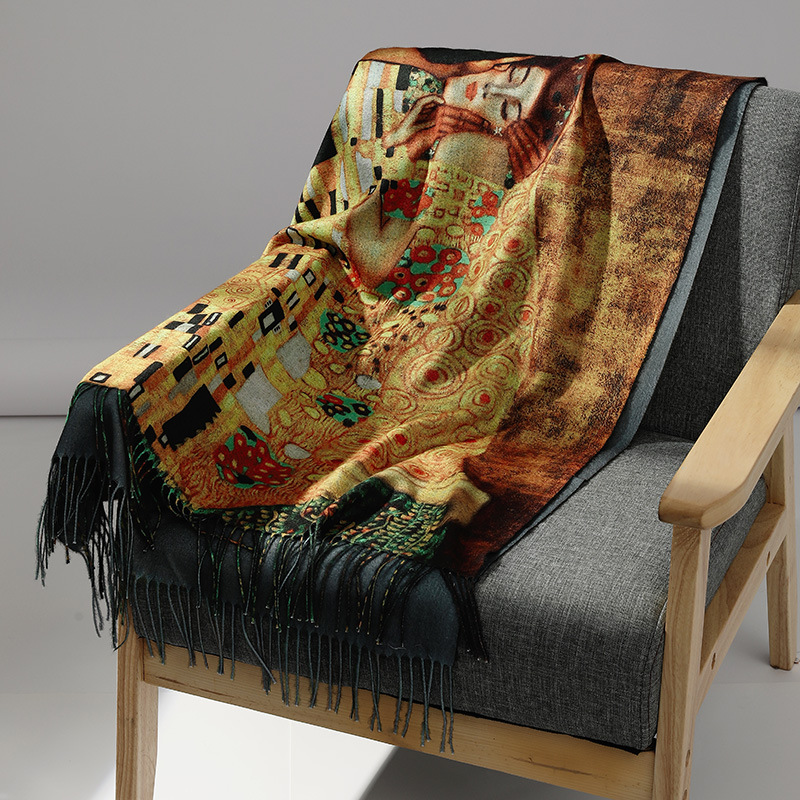 Luxury Brand Oil Painting Cash - огляд і ціна Wool Scarf Men